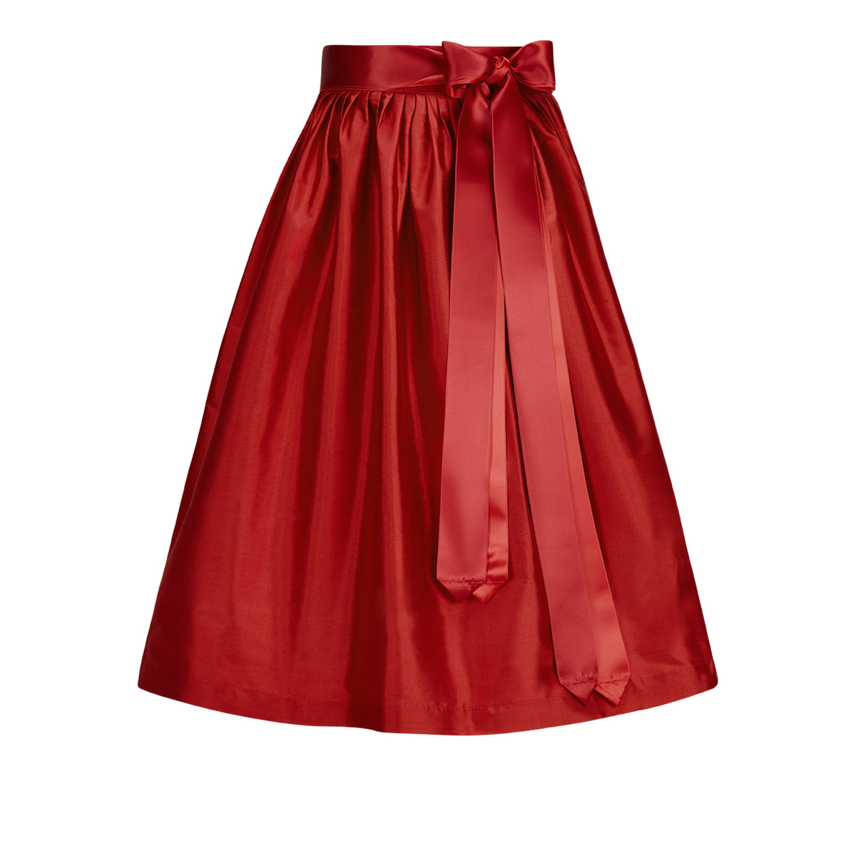 Seidenschürze rot