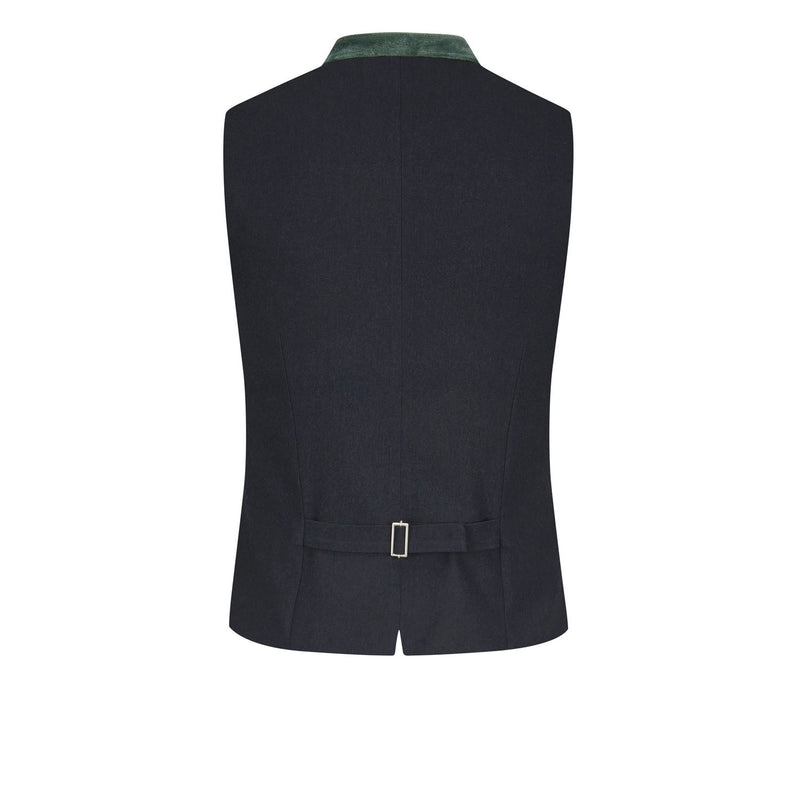 Rückansicht der Weste Jonas in Eucalyptus mit Verstellriegel