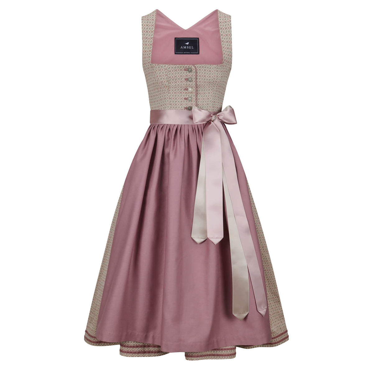 Dirndl Hermine Rose (lang) - Amsel Fashion