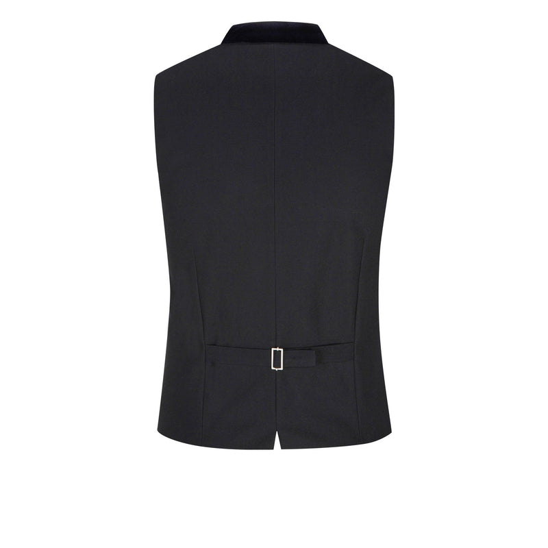 Rückenteil in Schwarz mit Verstellriegel – Rückansicht der Weste Henry