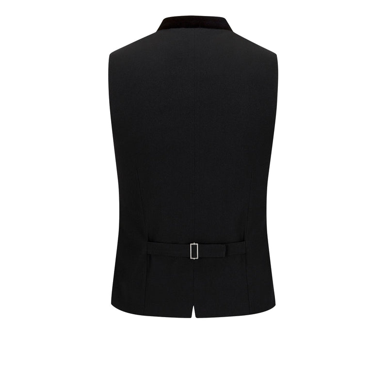 Rückseite: Schwarzer Stretchrücken mit Verstellriegel – Rückansicht