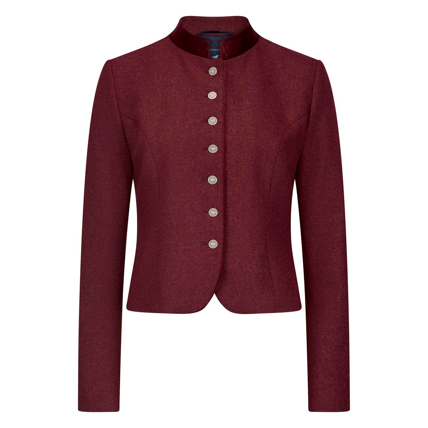 Blazer Carla Rot – Damenblazer mit Samtkragen I Amsel – Amsel Fashion