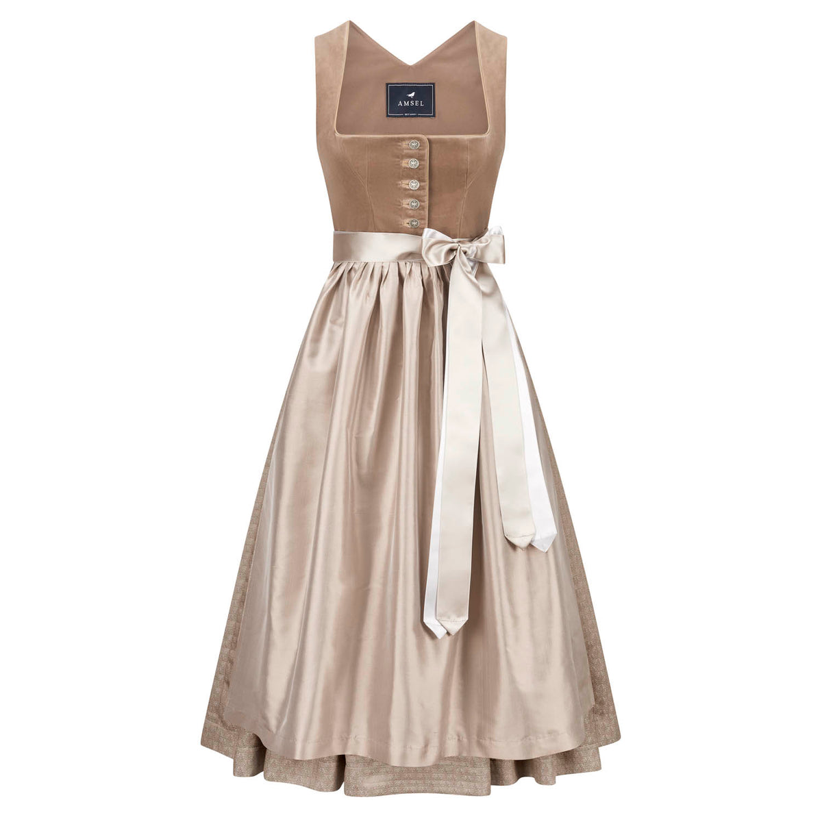 Samtdirndl Elisabeth Beige (lang)