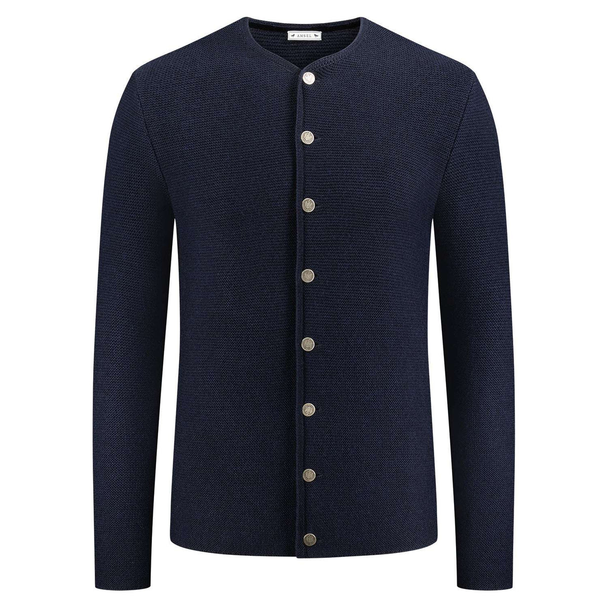 Strickjacken Strickjanker Herren Modern Strickjacke Luitpold Blau