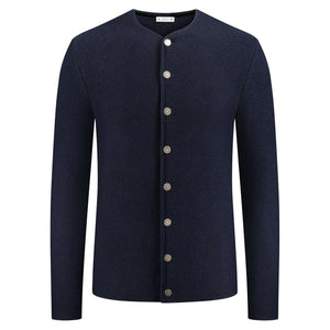 Strickjacke Luitpold blau - Amsel Fashion